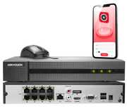 Rejestrator cyfrowy PoE IP 8-kanałowy HIKVISION  NVR-8CH-POE