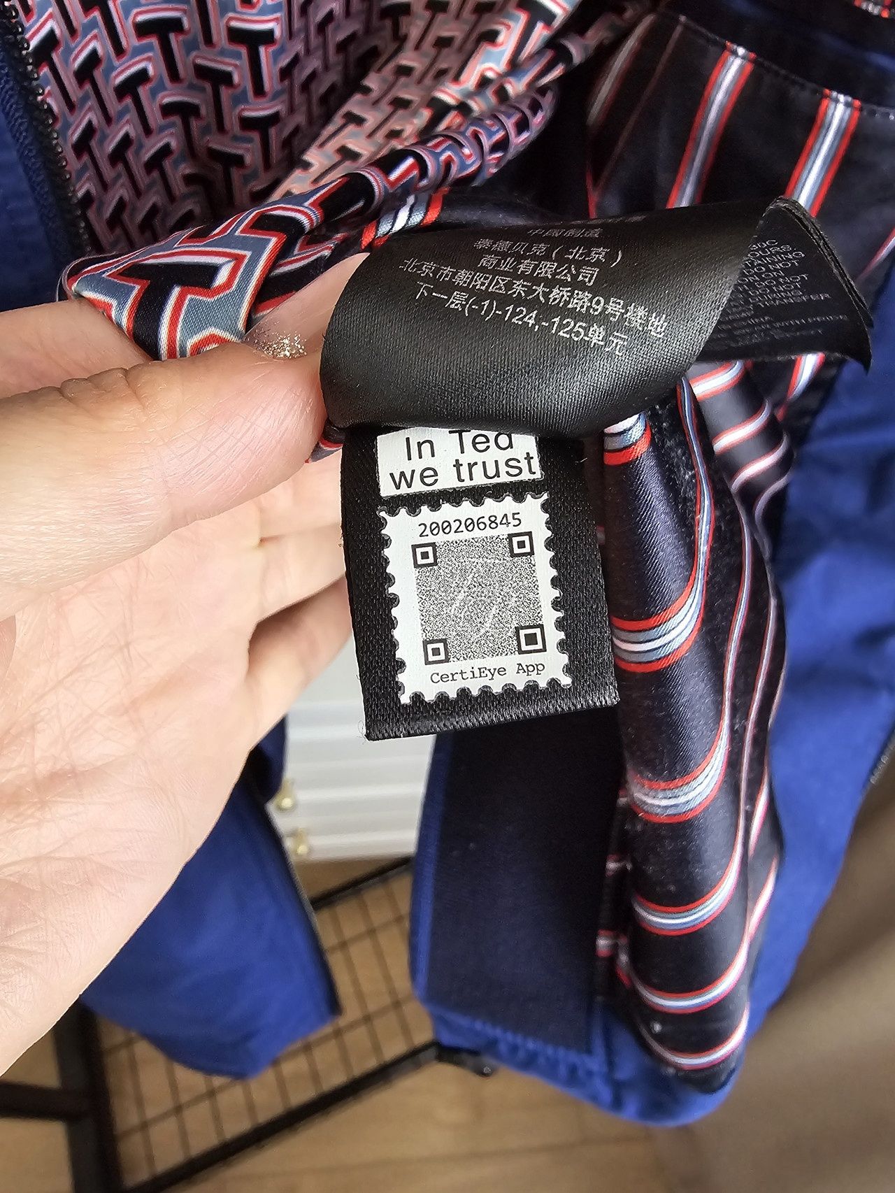 Kobaltowa wiatrówka Ted Baker męska 38 M bdb kieszonki chabrowa zamek