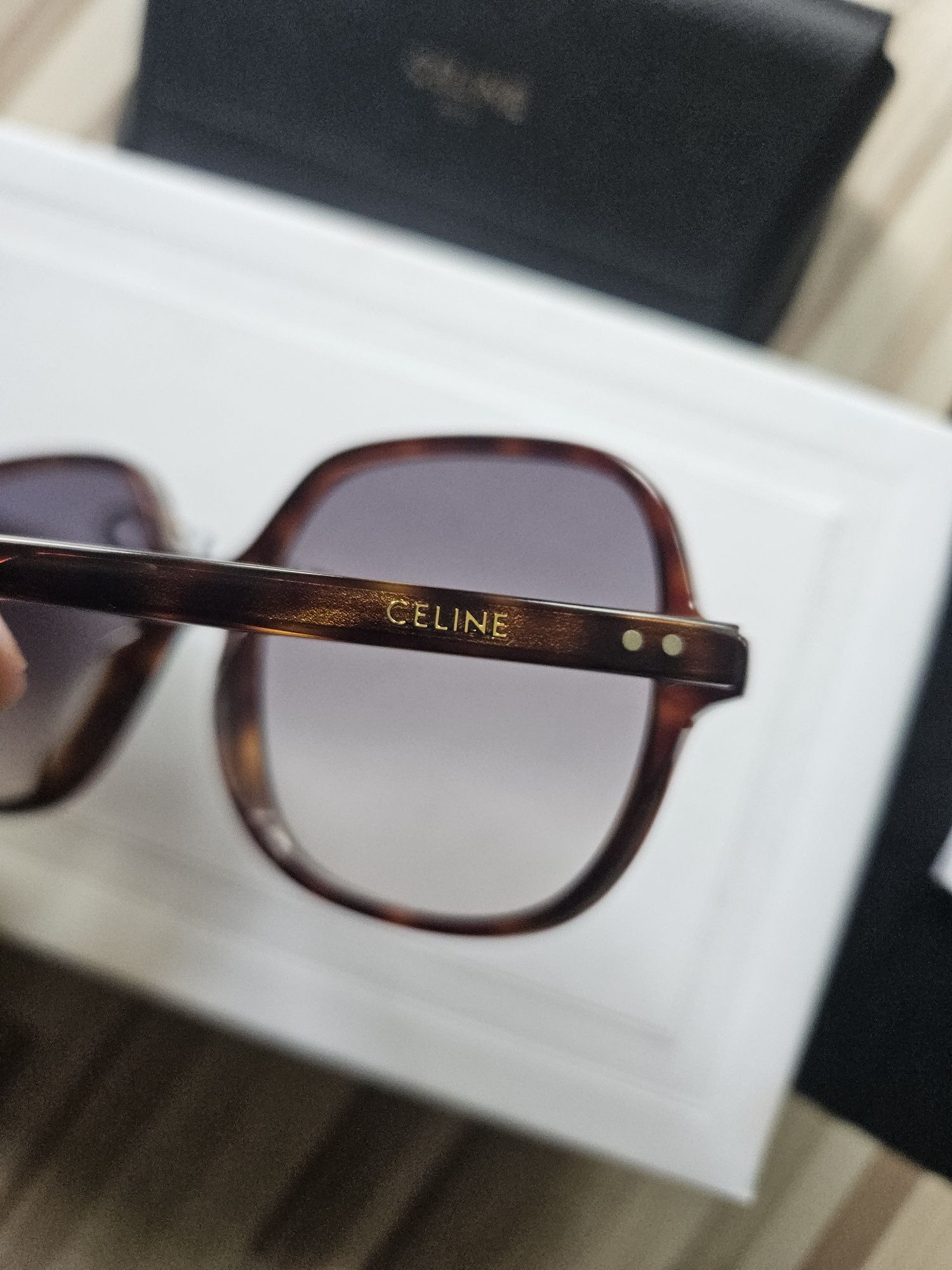 Brązowe Okulary przeciwsłoneczne Celine Paris