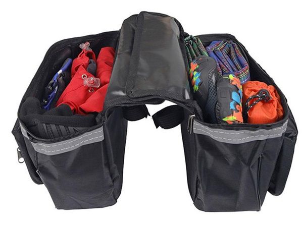 Torba rowerowa sakwa na rower bagażnik duża kufer 2 komory