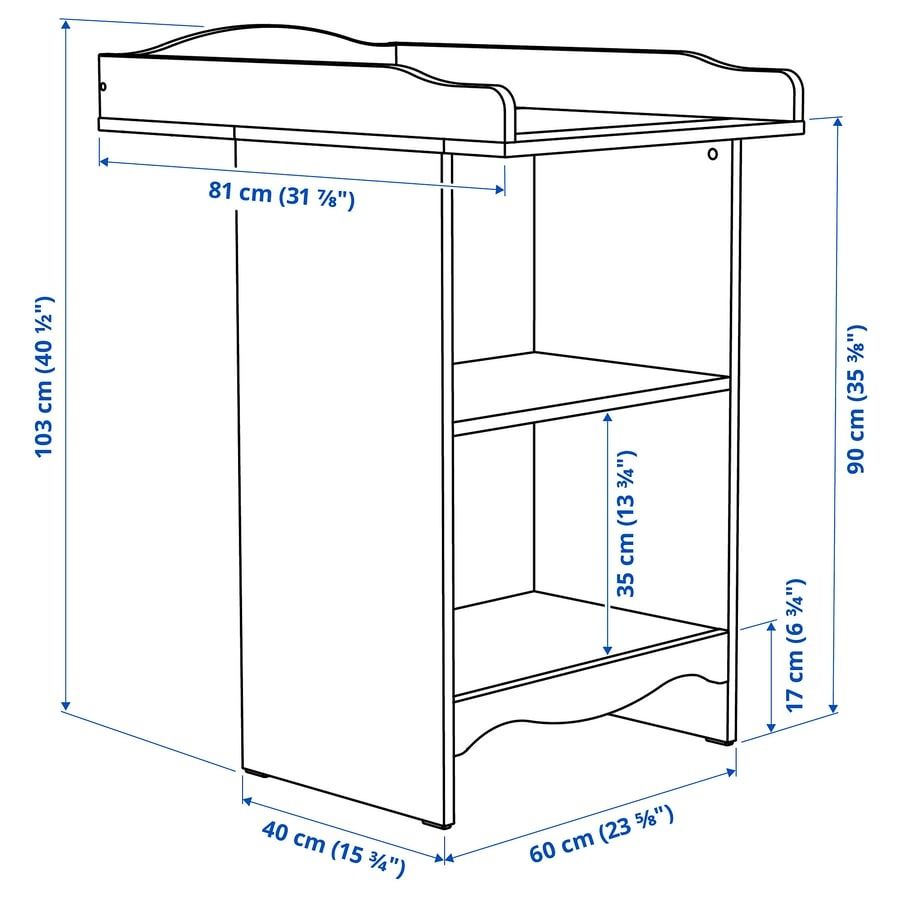 Trocador de fraldas IKEA SMÅGÖRA + almofada com forra (novas!)