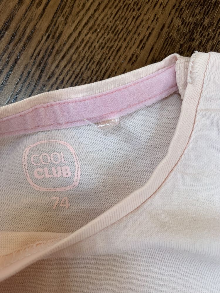 Spodenki H&M + T-shirt cool Club r.74, letni zestaw