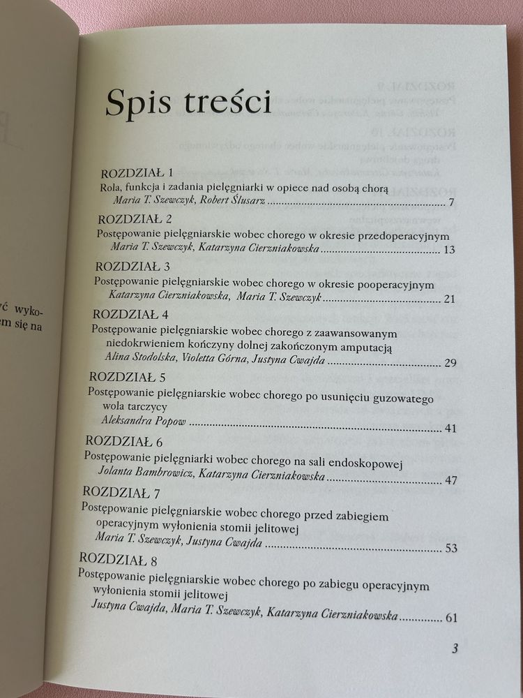 książka Pielęgniarstwo w chirurgii red Szewczyk Ślusarz