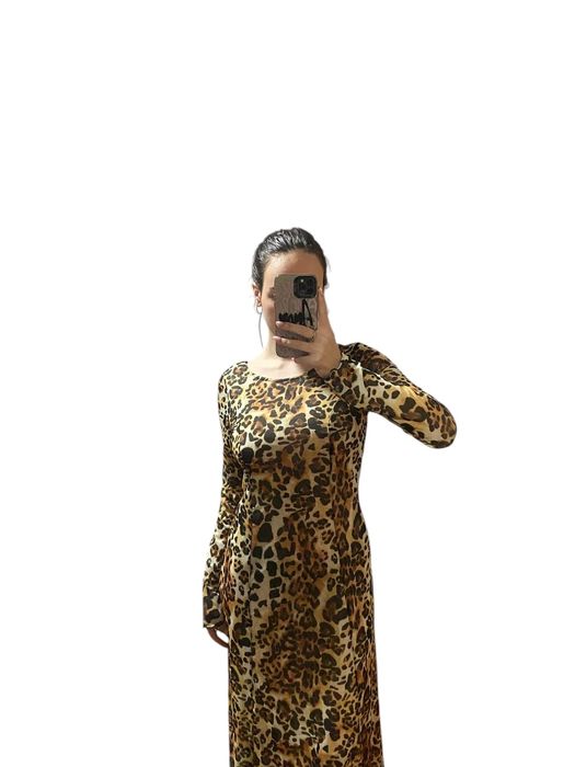 Сукня леопард максі