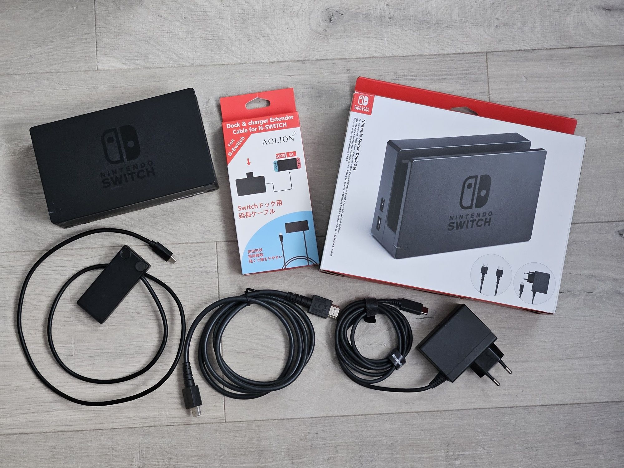 Nintendo Switch Dock Set stacja dokująca + zasilacz komplet + gratis