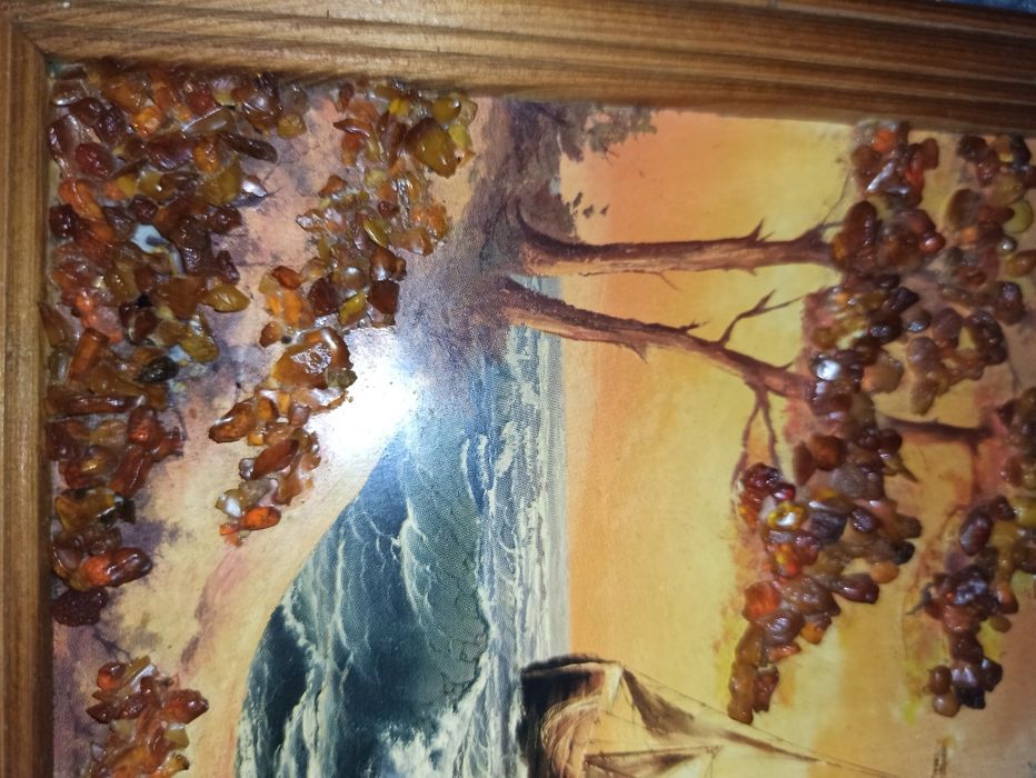 Sprzedam piękny obraz klejony bursztynów