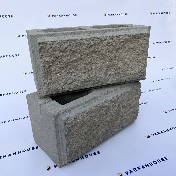 Блок 390х190х190 мм для парканів. Стовпи, прольоти. Рвані,гладкі блоки