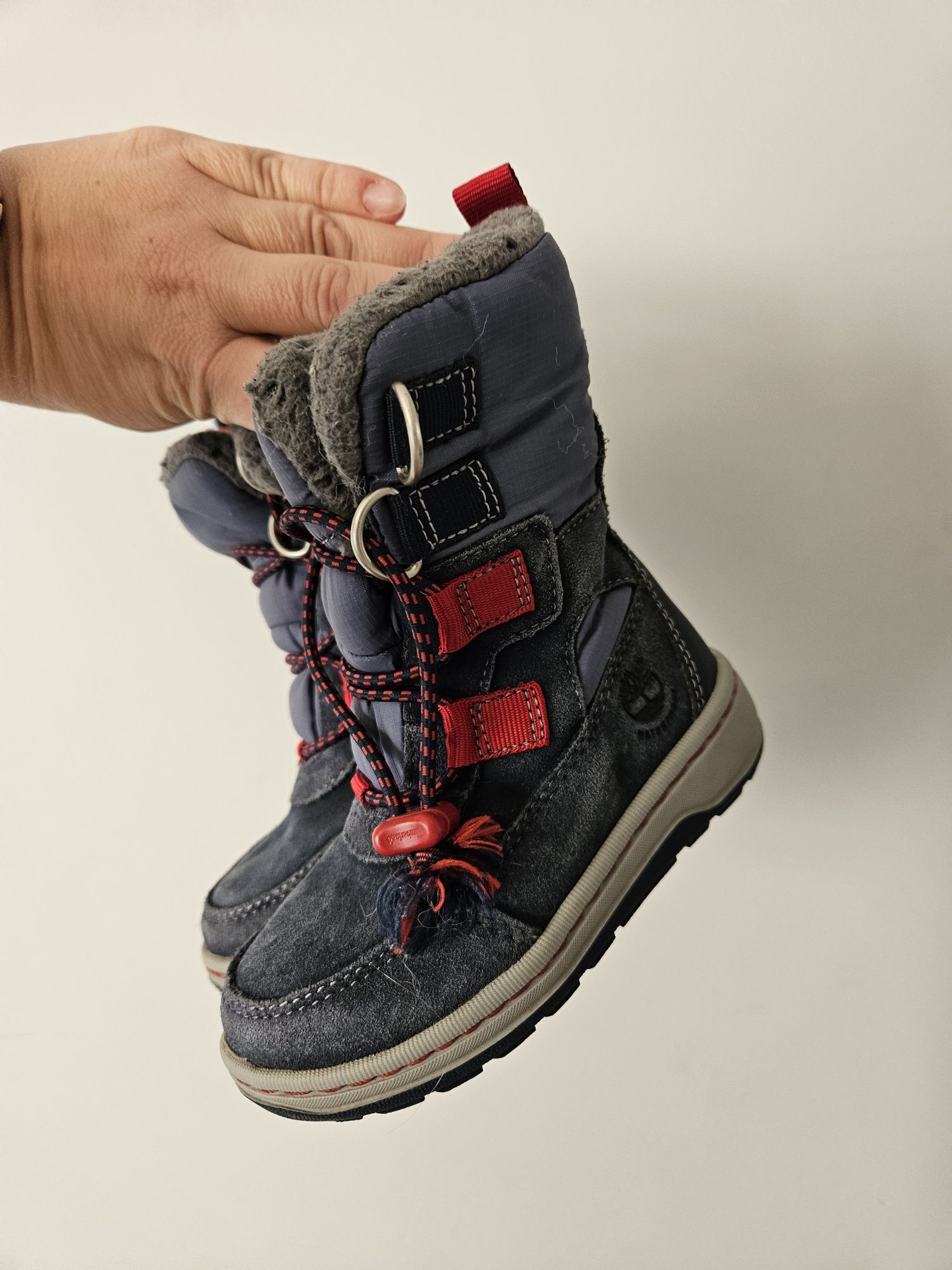 Buty zimowe kozaki Timberland skóra welna noster mido 23 14.5cm