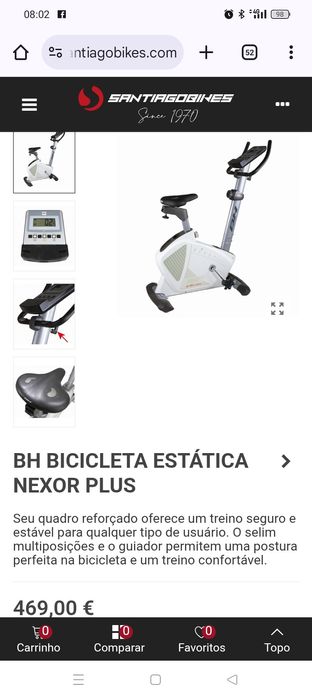 Bicicleta estática BH nexop