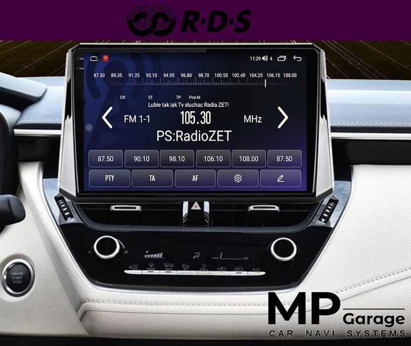 Nawigacja Toyota Corolla/Auris E210 Android11 CarPlay/AA 4G LTE Qled