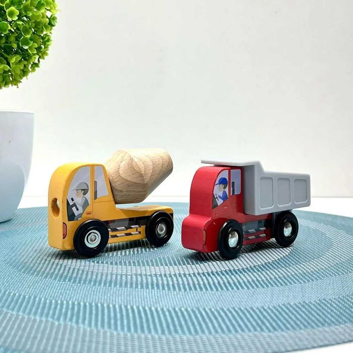 Будівельні машинки 4FUN Game Club Wood 7шт дерев'яні (76523) Розд/Дроп