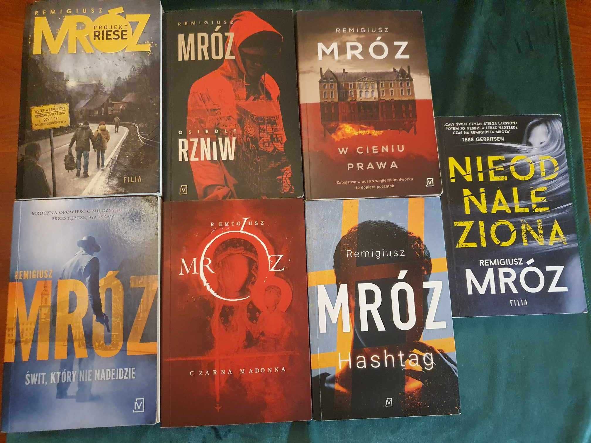 Mróz kolekcja 7 książek, projekt, osiedle, w cieniu, nieodnaleziona