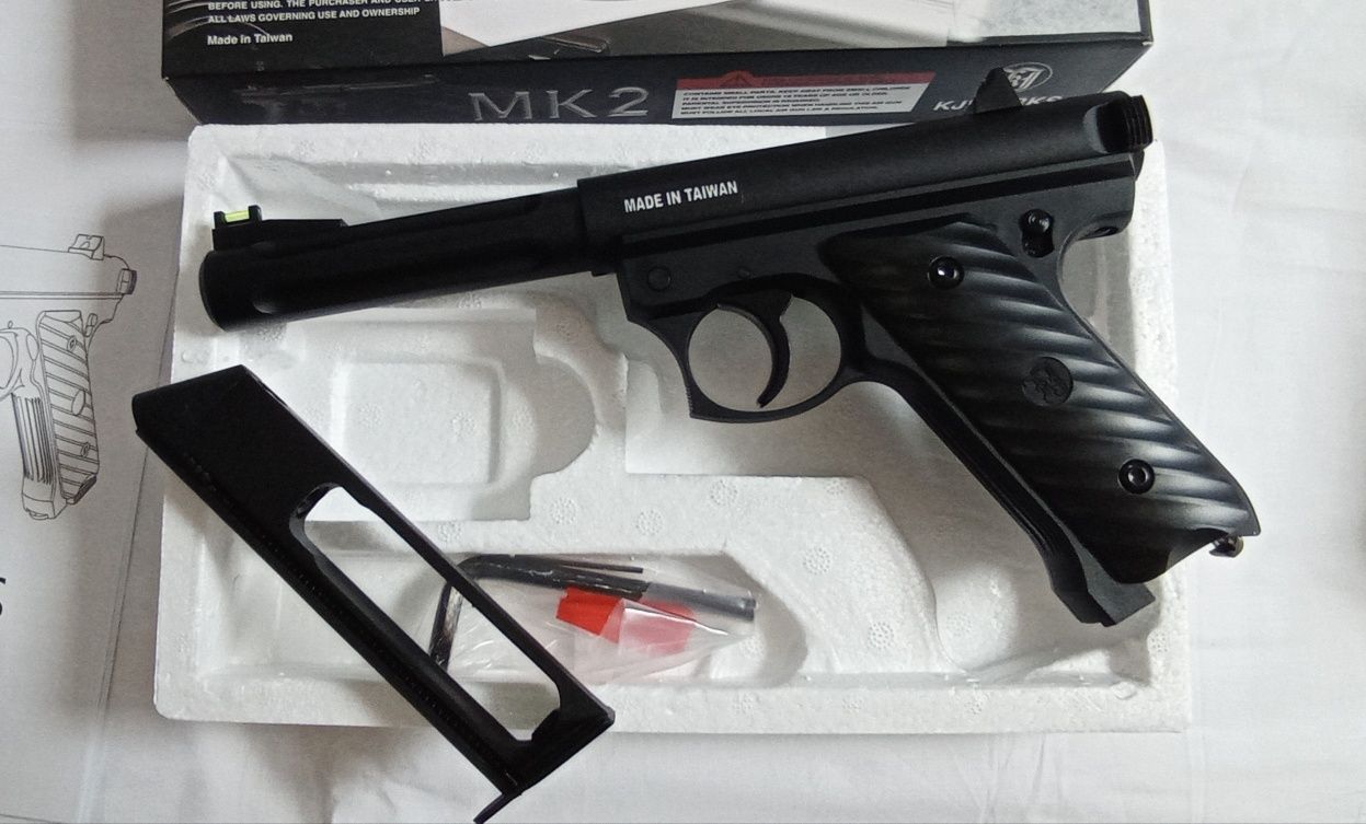 Pistola MK2 CO2 de airsoft Novo Metal