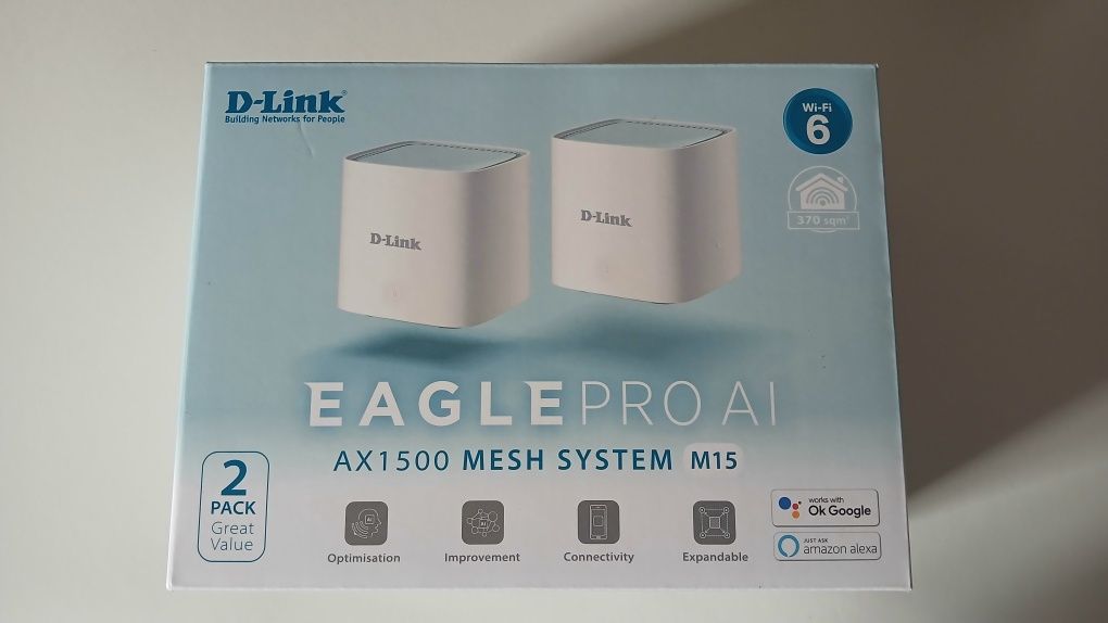 Sistema Mesh D-Link EAGLE PRO AI AX1500 Dual Band Home WiFi 6 (Pack 2)