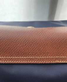 Torba na ramię Longchamp z granatowego płótna