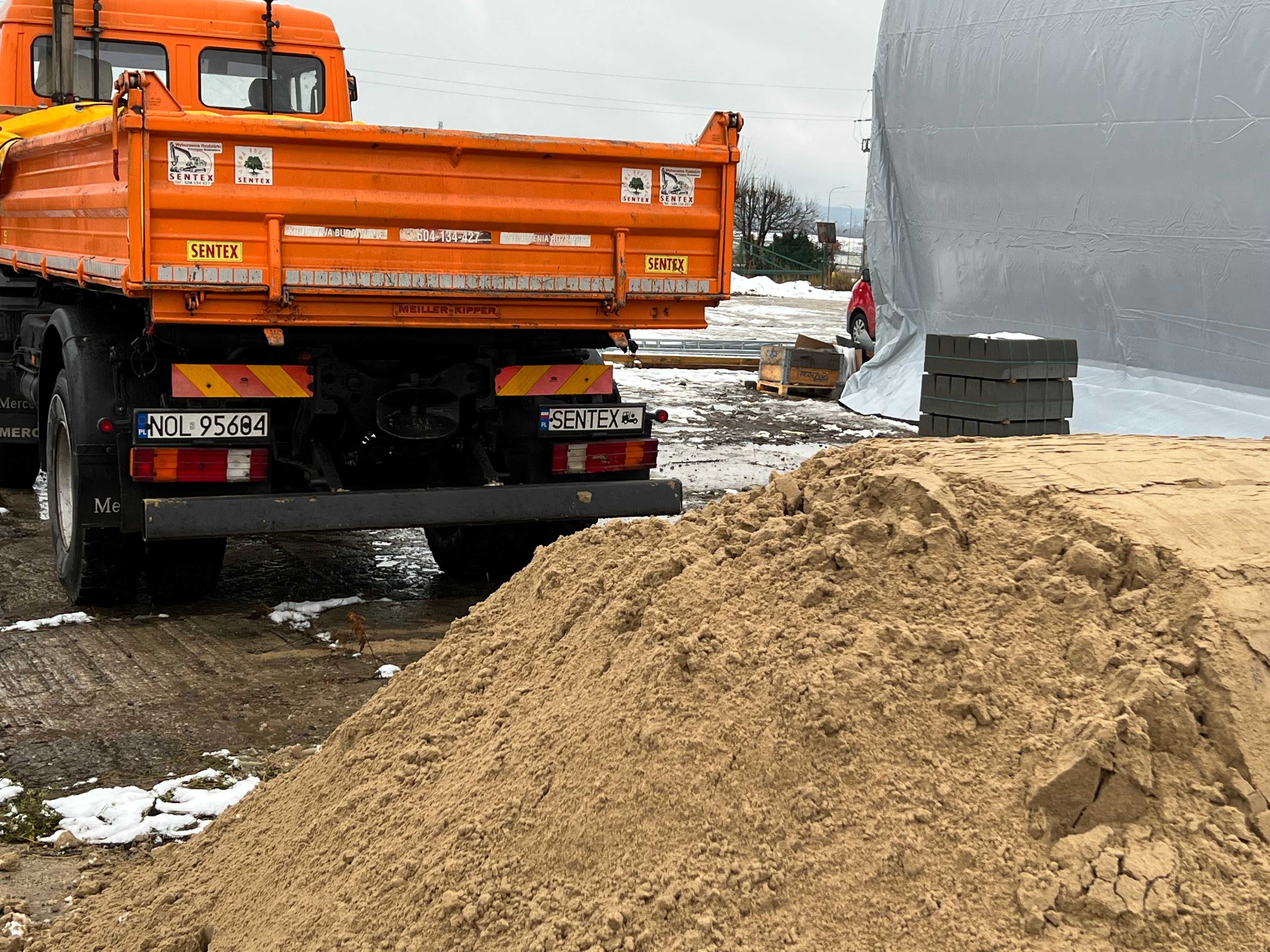 Kruszywa piasek żwir kamień płukany gruz humus czarnoziem piach ziemia