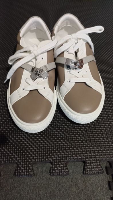 Кроссовки,кеды Hermes, кожаные!