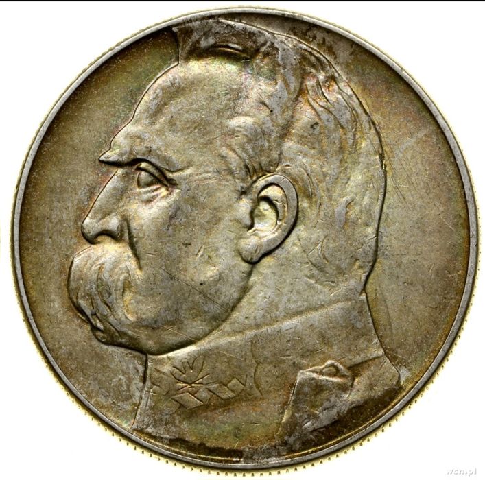 10 zł 1936 Józef Piłsudski srebro II RP piękna patyna moneta oryginał