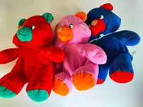 conjunto de 3 peluches antigos