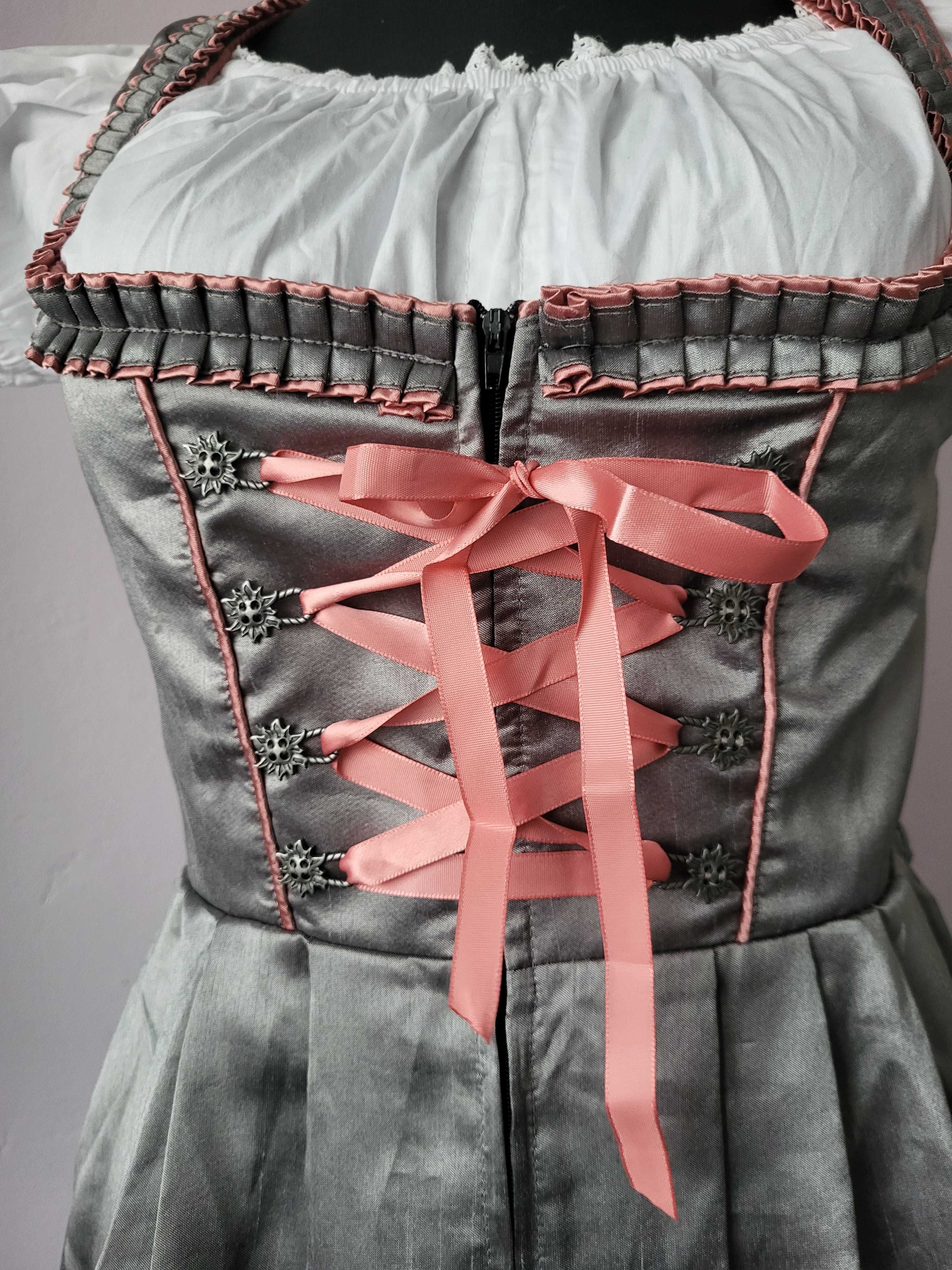 Dirndl sukienka bawarska 36-38 bawarka strój kostium