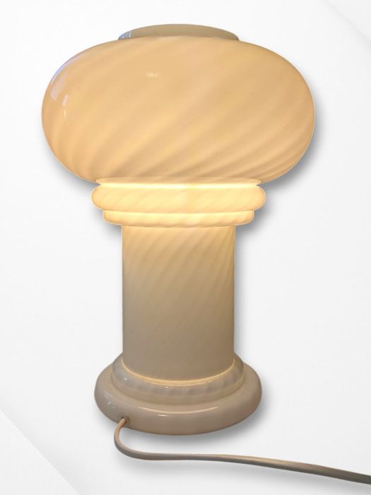 Lampa stołowa vintage grzybek | szkło Murano Space Age | lata 70.