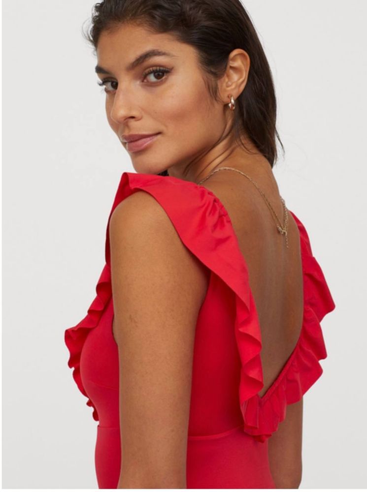 Суцільний купальник жіночий h&m червоний