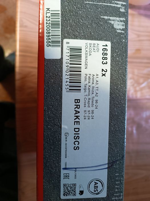 "Диск гальмівни задній Audi, Seat, Skoda, VW A3, Leon, Octavia, Bora 1