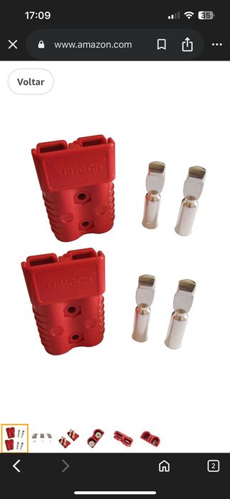 Conector de bateria 175A para plugue 175A 600V