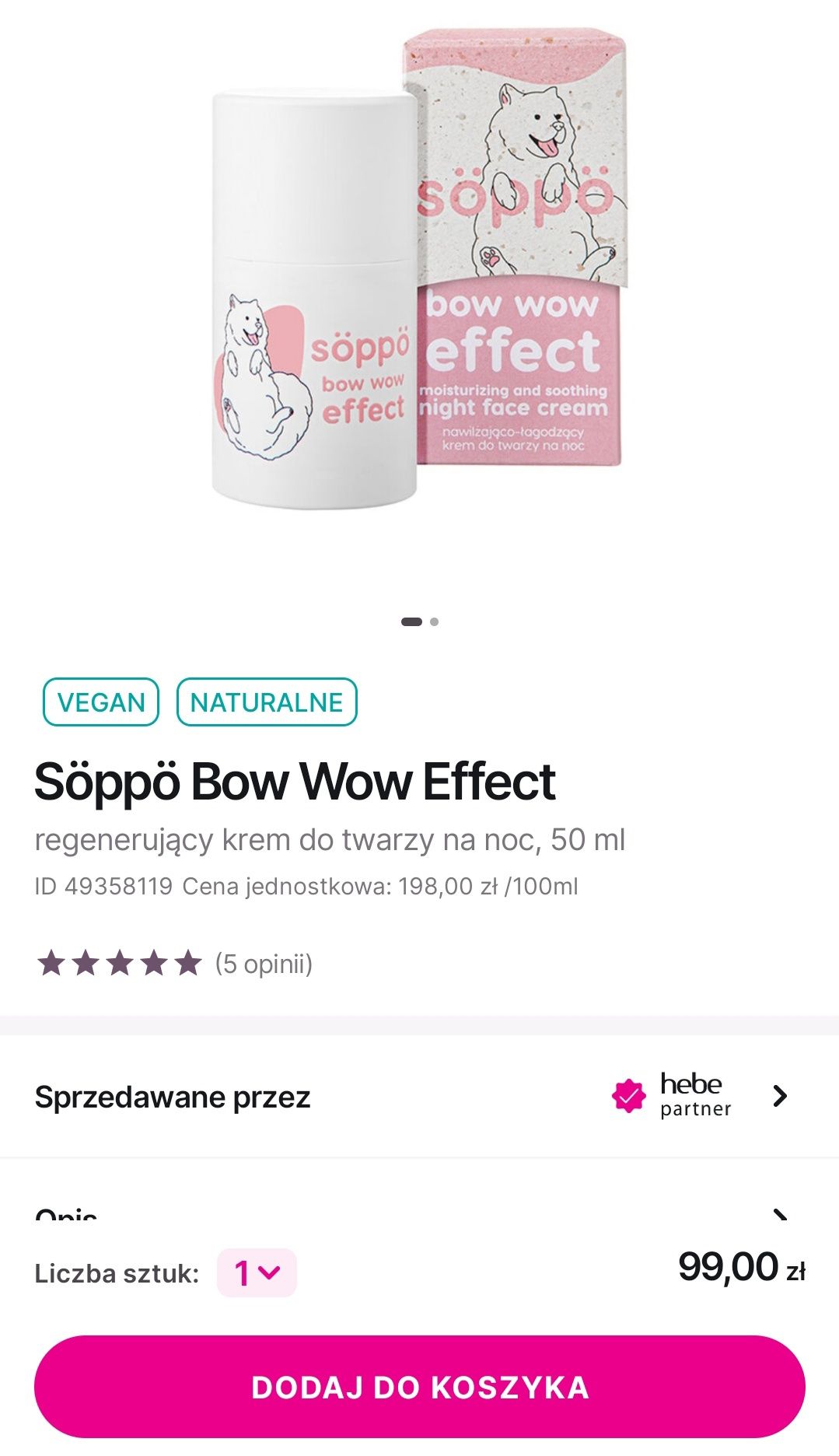 Soppo bow wow Effect krem nowy korea