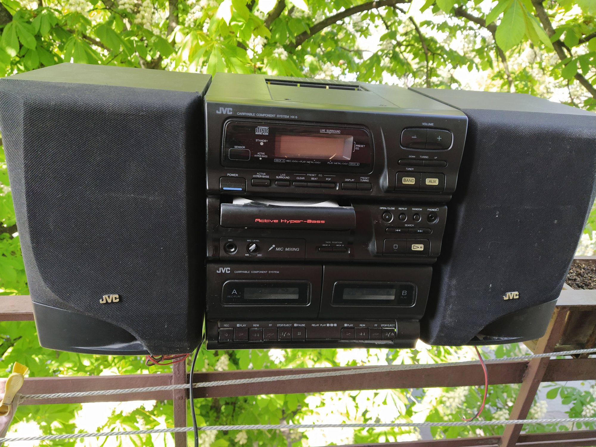 Wieża stereo JVC HX-5 Active Hyper Bass.Lata 90'tr