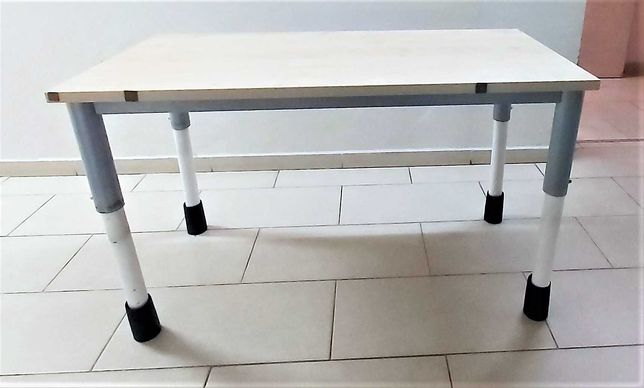 stół techniczny 60 na 120 cm drewniany blat metalowe nogi TRANSPORT