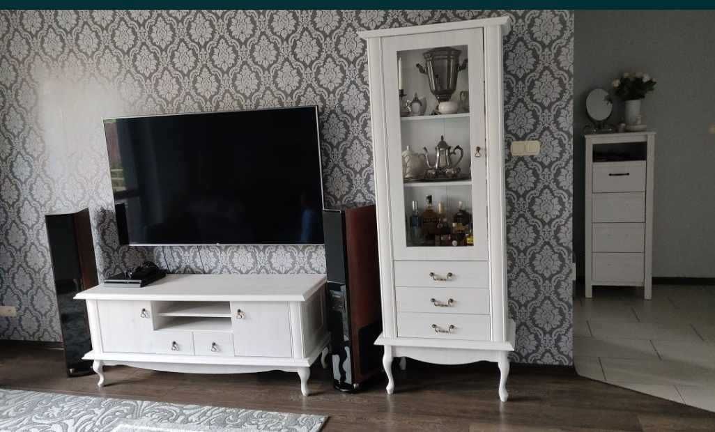 Meble salon ludwik glamour szafka rtv witryna zestaw mebli
