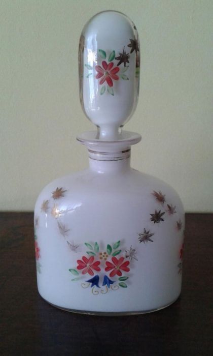 Frasco de Perfume antigo opalino