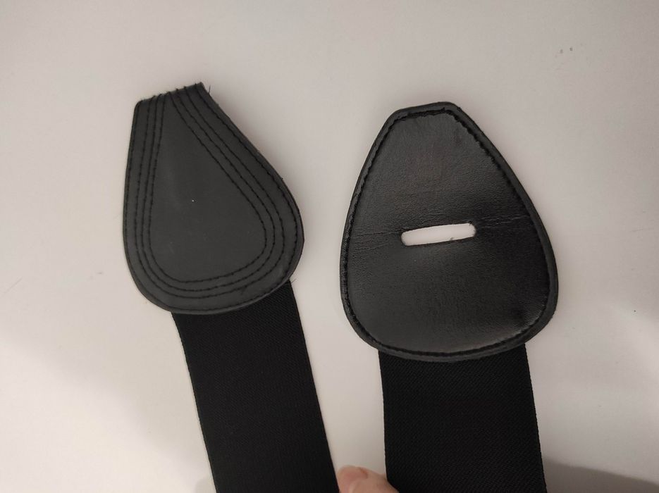 Pas szeroki czarny alt goth rock ozdobny