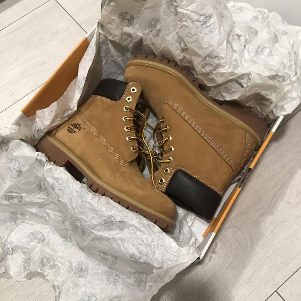 Timberland Premium buty zamszowe trapery botki kolor wielbłądzi