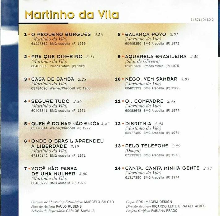 Martinho da vila - O MELHOR DE- 1997 BMG