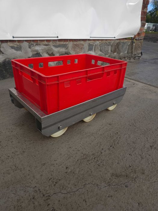 Wózek nierdzewny transportowy pod pojemniki E2,  78szt