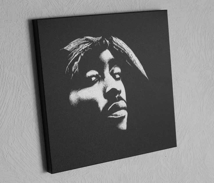 Tupac 2pac Oryginalny obraz ręcznie grawerowany ... Staloryt Grawer