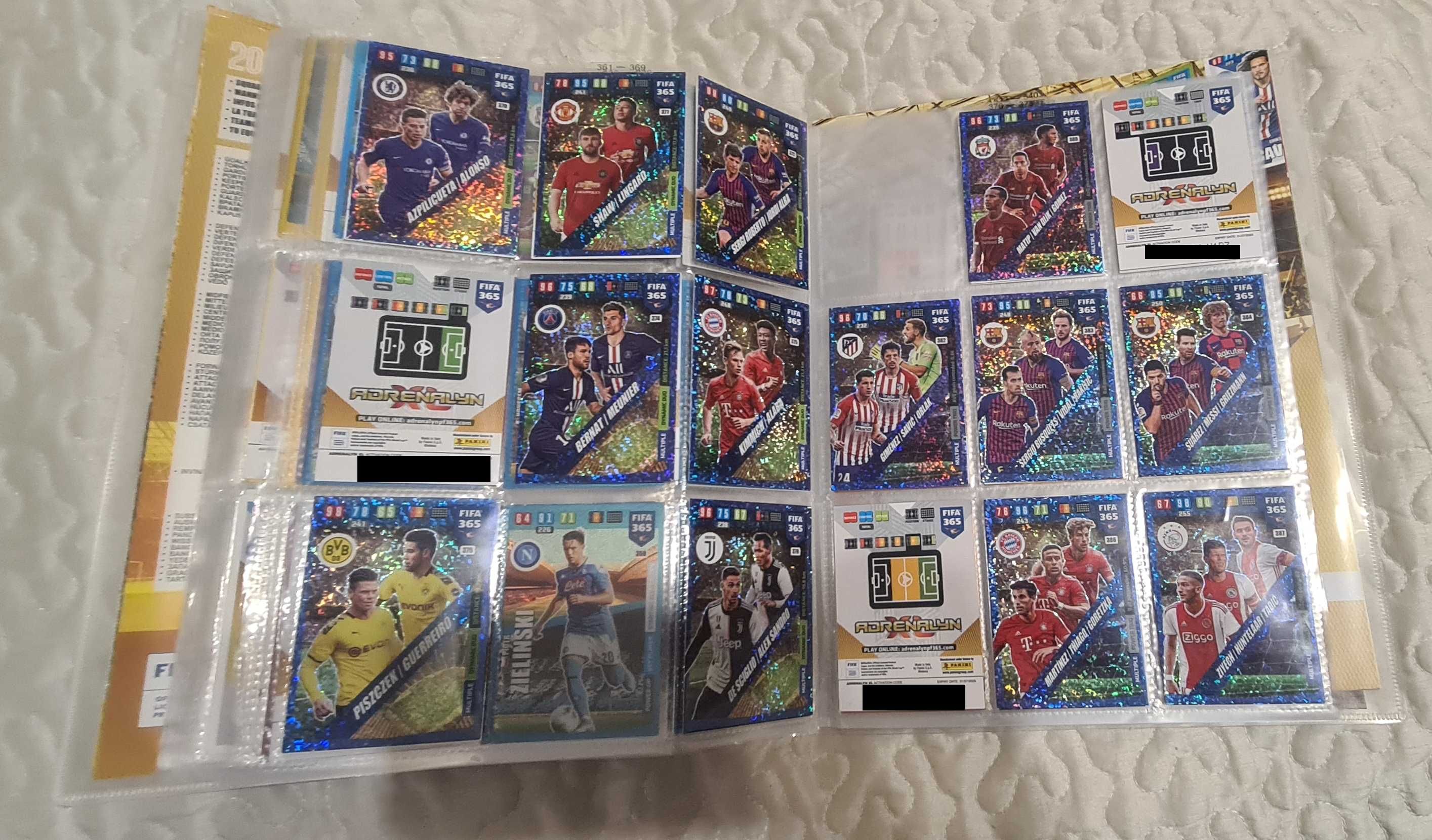 Album + Karty piłkarskie FIFA 365 (ok 371 kart)/Panini ADRENALYN