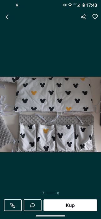 Zestaw do łóżeczka wyprawka kokon baldachim