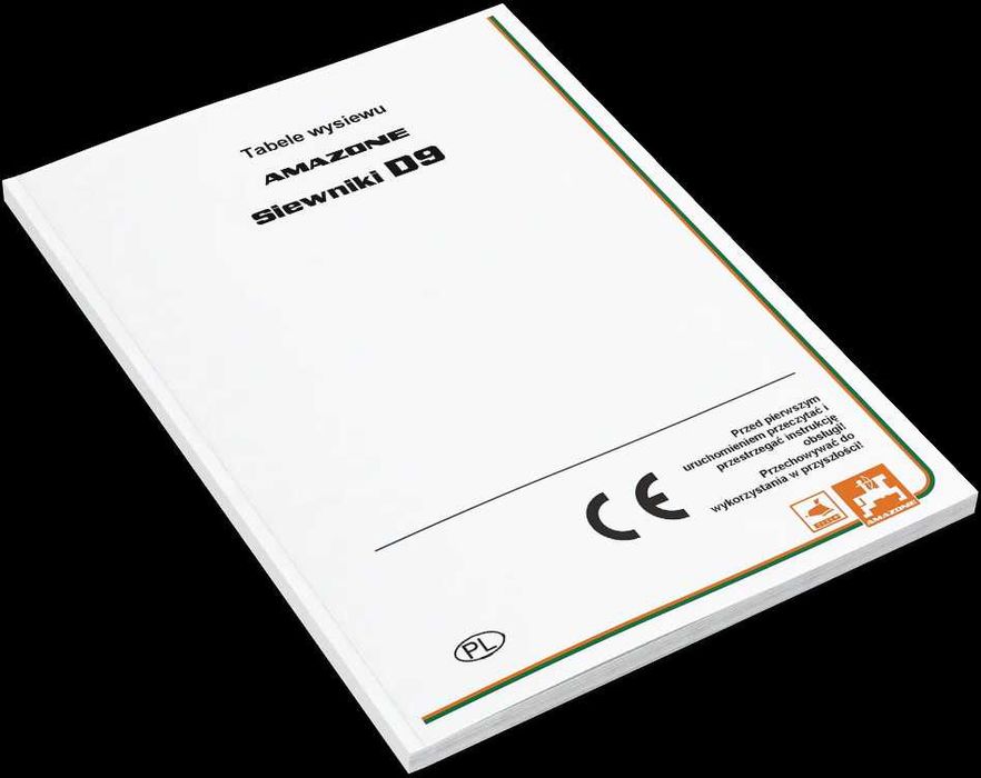 Tabela wysiewu Amazone D9 tabele wysiewu Instrukcja
