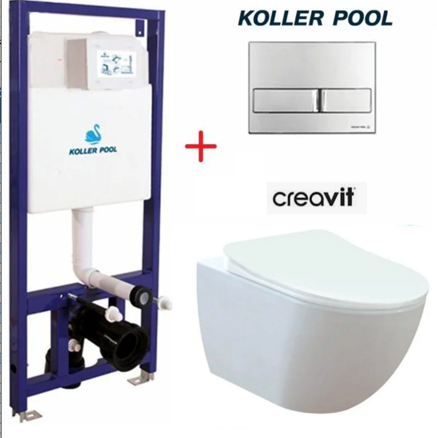 Инсталляция KOLLER POOL SL12 + унитаз CREAVIT FREE fe322 Grohe Geberit