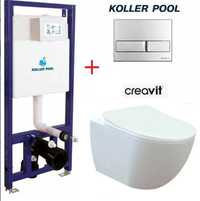 Инсталляция KOLLER POOL SL12 + унитаз CREAVIT FREE fe322 Grohe Geberit