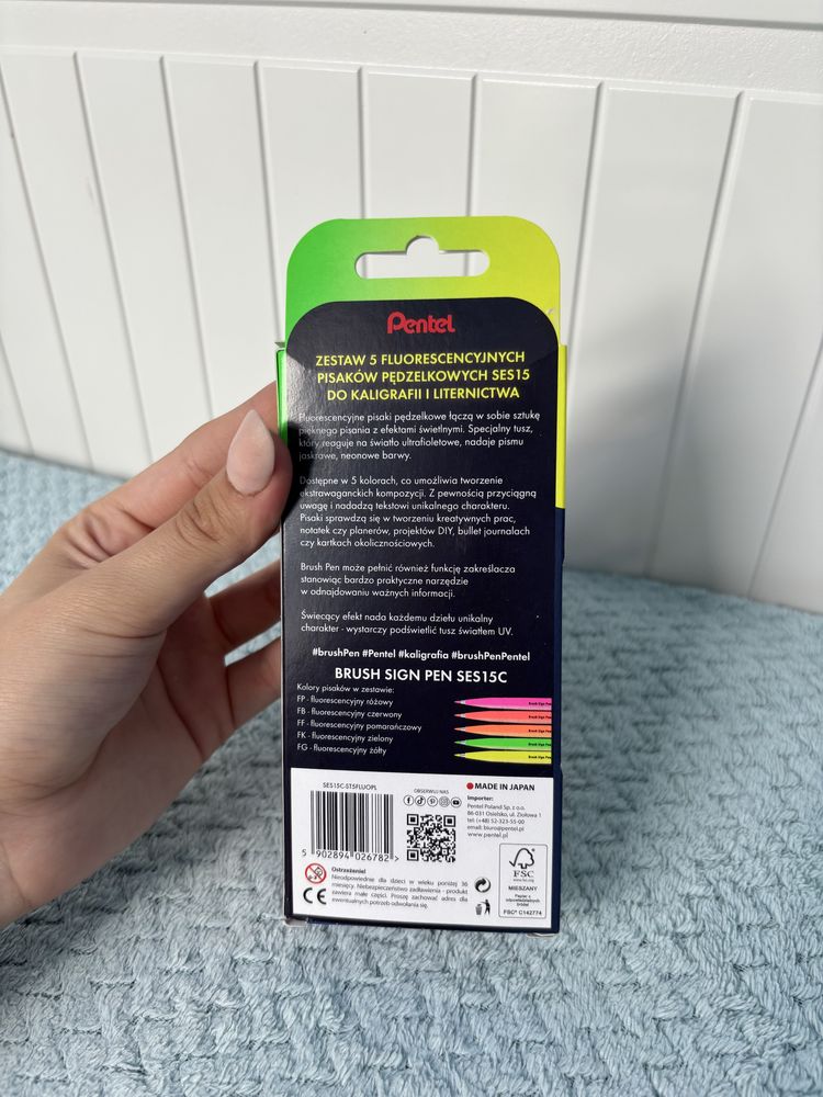 Nowe neonowe brush peny pentel