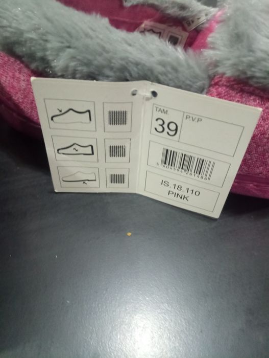 Pantufas senhora rosa