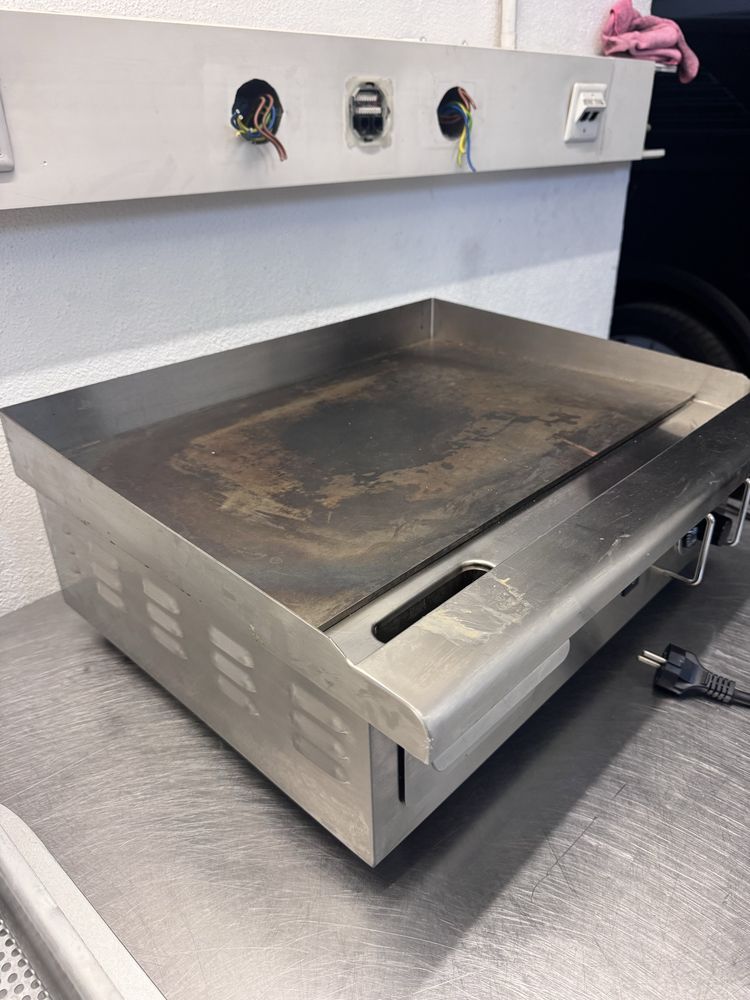 Placa de Grelhar - Cromado Liso - 55 cm 3000w