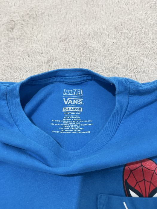 Vans Marvel r. 170 - 176 cm niebieski tshirt dla chlopca spiderman