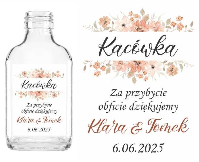 Butelka 100ml setka na nalewkę eliksir cytrynowy ŚLUB WESELE 100 sztuk