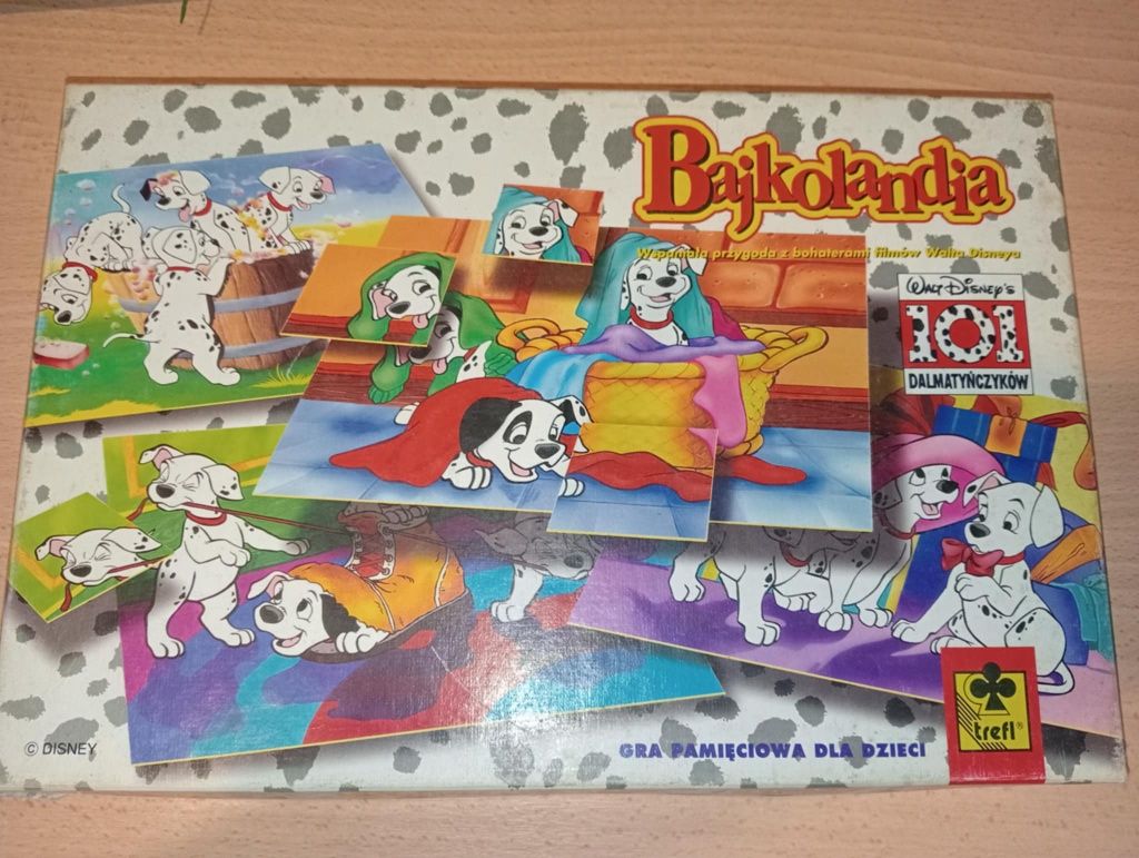Bajkolandia gra pamięciowa dla dzieci 101 dalmatyńczyków