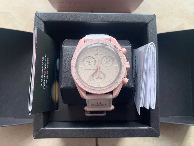 Omega x Swatch SO33P100 Venus - Gradienty Czerwonego i Oranżowego